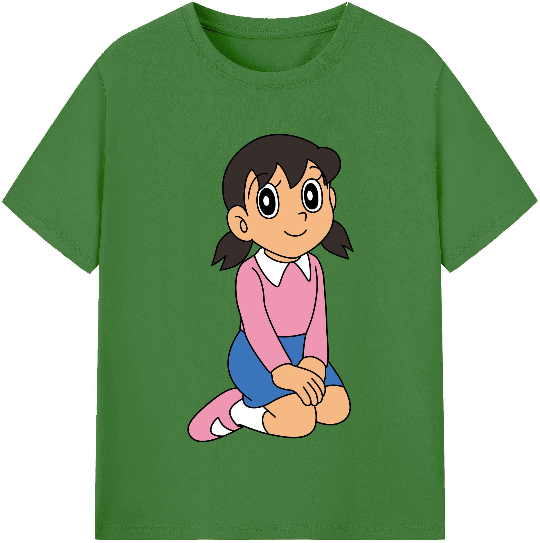 （画像用） ドラえもん みなもと しずか Doraemon Shizuka Minamoto レディースカジュアルプリントTシャツ（綿100％）